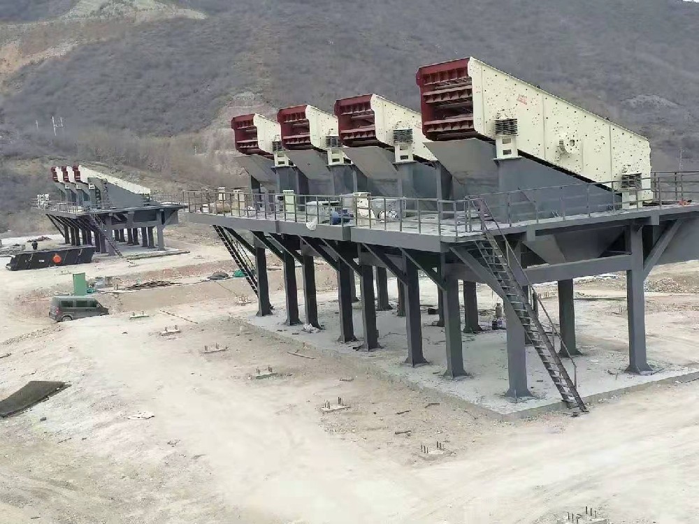 中升矿山承建安徽绩溪砂石线生产现场